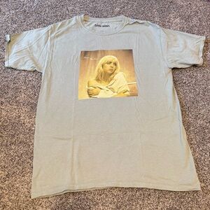 Graphic Billie Eilish Happier Than Ever T-Shirt with Portrait Print 2021